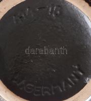 Retro német füles váza, jelzett, kis kopással, m: 16,5 cm