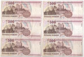 1998. 500Ft "EA-EF" (6xklf) klf betűjelekkel T:F