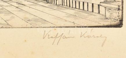 id. Koffán Károly (1909-1985): Halászbástya, Budapest. Rézkarc, papír, jelzett, lap széle kissé folt...