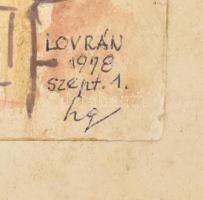 Legány Zoltán (1911-1993): Lovran, 1978. Akvarell, papír, jelzett, , kartonra kasírozva. Feltehetően...