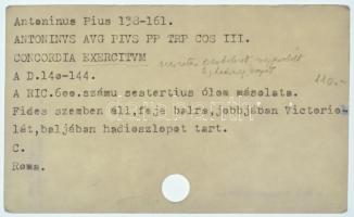 Római Birodalom / Róma / Antoninus Pius 142. Sestertius modern ólom replika, leírással (36,75g) T:XF...