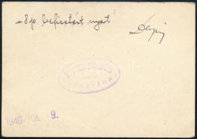 1940 Keszthely-Balatonfürdő kedvezményes idényjegy