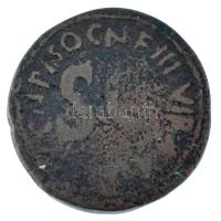 Római Birodalom / Róma / Augustus 15. As bronz (9,00g) T:F,VG Roman Empire / Rome / Augustus 15. As ...