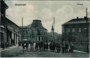 Salgótarján, Fő utca, cukrászda, üzletek. Friedler Samu kiadása (r)