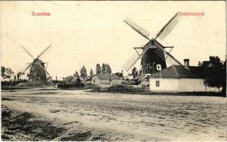 1908 Szentes, szélmalmok, szélmalom. Untermüller Ernő kiadása / windmills (EK)