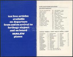 1972 MALÉV nyári menetrend