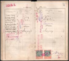 1923 Egyetemi leckekönyv (jogi kar) Magyary, Szladits, Hegedűs, stb. aláírásokkal