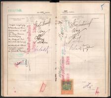 1923 Egyetemi leckekönyv (jogi kar) Magyary, Szladits, Hegedűs, stb. aláírásokkal