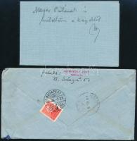 1935 Nowinsky Jenő (1884-?) festőművész saját kezűleg írt, személyes hangvételű levele Praefort Fere...