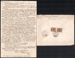 1941 Bp., a Szent Lukács Gyógyfürdő és Gyógyszálló fejléces papírjára írt, személyes hangvételű levé...