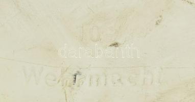 1942 Wehrmacht fém benzines kanna. Jelzett,. 20l, kopott, m: 47 cm