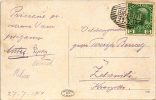 1914 SMS ERZHERZOG KARL osztrák-magyar haditengerészet csatahajó. C. Fano Photochrom 1913. / K.u.K. ...