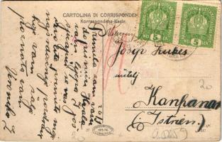 SMS ERZHERZOG KARL osztrák-magyar haditengerészet csatahajó. C. Fano Pola 1915/16. 27. / K.u.K. Krie...