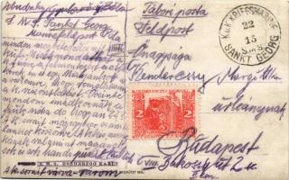 1915 SMS ERZHERZOG KARL osztrák-magyar haditengerészet csatahajó. Phot. Alois Beer / K.u.K. Kriegsma...