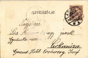 1901 Arad, Az új Szentháromság szobor főcsoportja. Kerpel Izsó kiadása / new Holy Trinity statue (ra...