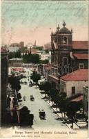 1909 Beirut, Beyrouth; Burge Street and Maronite Cathedral / SMS Erzherzog Karl fedélzetéről írt levél (K.u.k. Kriegsmarine) (EK)