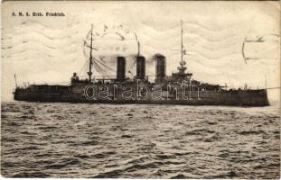 1911 SMS Erzherzog Friedrich K.u.K. Kriegsmarine / SMS Erzherzog Friedrich az Osztrák-Magyar Haditengerészet pre-dreadnought (Linienschiffe) csatahajója / Austro-Hungarian Navy pre-dreadnought battleship. G. Fano Pola 1910-11. (EK)