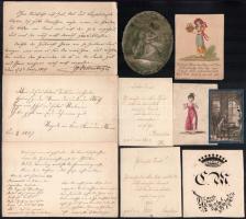 cca 1820-1870 emléklap tétel, össz. kb. 60 db, többségében német nyelvű, közte néhány magyar és egy ...