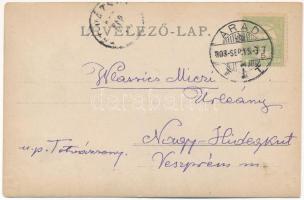 1903 Arad, Az új minorita templom építés alatt, Jakabffy István és Társa, Scherhag H. üzlete. Bloch ...