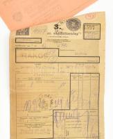 1943 Bp., Kőbányai Polgári Serfőző és Szent István Tápszerművek Rt. fejléces számla és szállítójegy,...