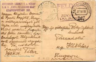 1918 SMS Erzherzog Ferdinand Max osztrák-magyar haditengerészet Erzherzog-osztályú pre-dreadnought c...