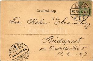 1902 Arad, Andrássy tér. Bloch H. kiadása / square, street view (EB)