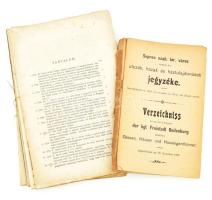 1898 Sopron szab. kir. város területén lévő utczák, házak és háztulajdonosok jegyzéke. 224p. vége hiányzik + Soporon történetéről szóló könyv szintén első 224 oldala