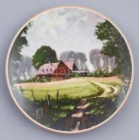 1990, Villeroy & Boch dísztál, Otto Eismann festményének reprodukciójával, jelzett, sorszámozott, hibátlan, d: 20 cm