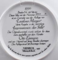 1990, Villeroy & Boch dísztál, Otto Eismann festményének reprodukciójával, jelzett, sorszámozott...