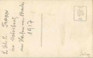 1917 Braila, Georg Ritter v. Trapp in Motorboot im Hafen. K.u.K. Kriegsmarine / Georg von Trapp, Aus...