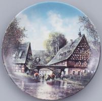 1991, Vohenstrauss dísztál, "Lóitatás", jelzett, sorszámozott, hibátlan, d: 19,5 cm