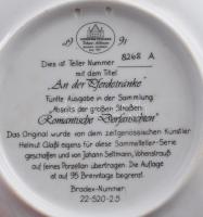 1991, Vohenstrauss dísztál, "Lóitatás", jelzett, sorszámozott, hibátlan, d: 19,5 cm