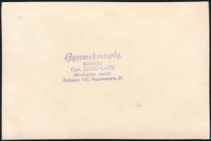 cca 1930-1940 Nagy Béla gépüzem által gyártott dohányipari gép, fotó, a hátoldalon pecséttel jelzett...