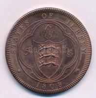 Jersey 1808. 5Sh bronz "III. György" modern utánveret T:XF (eredetileg PP)
Jersey 1808. 5...