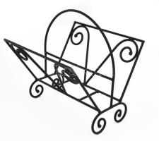 Vas újságtartó, 36x34x38 cm