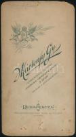cca 1900 Fedák Sári (?) színésznő portréja , keményhátú fotó Mártonfy Gy. budapesti műterméből, rajz...