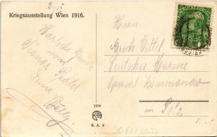 Pavillon der k.u.k. Kriegsmarine mit "U-Boot in Eisen". Kriegsausstellung Wien 1916 / WWI ...