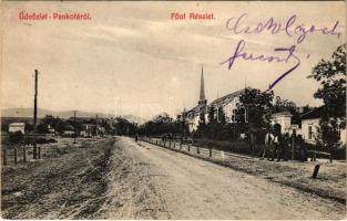 1913 Pankota, Pancota; Fő út. Menczer A. Adolf kiadása / main street (ázott / wet damage)