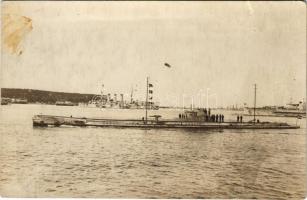 S.M. U-XIV osztrák-magyar tengeralattjáró / K.u.k. Kriegsmarine Unterseeboot XIV / Austro-Hungarian Navy submarine "U 14". photo (fl)