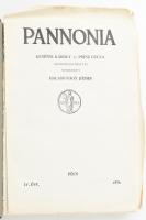 1938 Pécs, A Pannonia című folyóirat IV. évfolyamának számai bekötve, Halasy-Nagy József szerkesztésében Korabeli félvászon kötésben