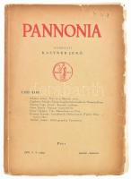 1935 Pécs, A Pannonia című folyóirat I. évf. 1-3 száma(induló szám), Kastner Jenő szerkesztésében
