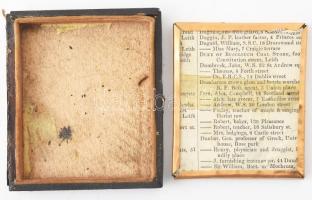 cca 1850 Hölgy gyermekével, ambrotípia (a dagerrotípiához hasonló technika), dekoratív tokban, a tok...