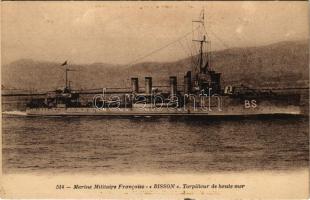 Marine Militaire Francaise Bisson, Torpilleur de haute mer / Francia torpedóhajó ami elsüllyesztette az S.M. U-III osztrák-magyar tengeralattjárót / French torpedo boat which sank the Austro-Hungarian (K.u.k. Kriegsmarine) Navy submarine U 3