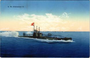 S.M. U-IV osztrák-magyar tengeralattjáró / K.u.k. Kriegsmarine Unterseeboot IV / Austro-Hungarian Navy submarine "U 4". G. Costalunga 1914/15. M. Schulz