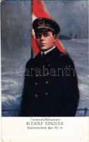 K.u.k. Kriegsmarine Linienschiffsleutnant Rudolf Singule Kommandant des Unterseeboot 4 / S.M. U-IV osztrák-magyar tengeralattjáró parancsnoka / commander of the Austro-Hungarian Navy submarine &quot;U 4&quot;. B.K.W.I. 406-2.