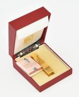 Maruman Gl-70 japán aranyozott fém öngyújtó, dobozában, nem működik, m: 7 cm
