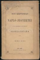 [Szász Károly]: Egy képviselő napló-jegyzetei az 1865. deczember 10-kén megnyilt Országgyülés alatt. Pest, 1866, Ráth Mór (Bécs, Holzhausen Adolf-ny.), 96 p. Első kiadás. Kiadói papírkötés, kissé sérült, foltos borítóval, helyenként kissé sérült borítóval, néhány ceruzás bejegyzéssel, aláhúzásokkal.