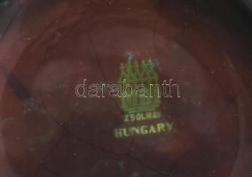 Zsolnay váza: Vágyakozás. Szecessziós stílusú nőalakkal díszített, szájánál virágszerűen szétnyíló v...