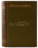 Deák Ferencz emlékezete. II. köt.: Levelek 1822-1875. Dr. Váczy János előszavával. Bp. 1890, Ráth Mór (Prochaska Károly-ny.), 8 sztl. lev.+ IV+392 p. Korabeli, átkötött egészvászon-kötésben, jó állapotban, tulajdonosi bélyegzőkkel.