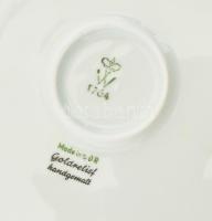 Wallendorf kínáló. Jelzett, zománcfestéssel díszített, hibátlan, díszdobozban, d: 27,5 cm